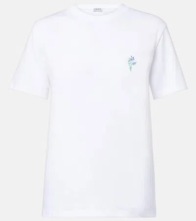Loewe Floral-embroidered Short-sleeved T-shirt