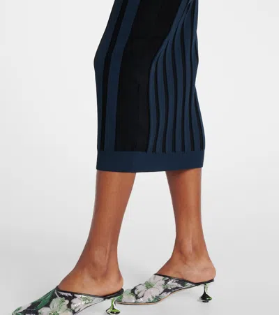 ANAGRAM条纹加长连衣裙