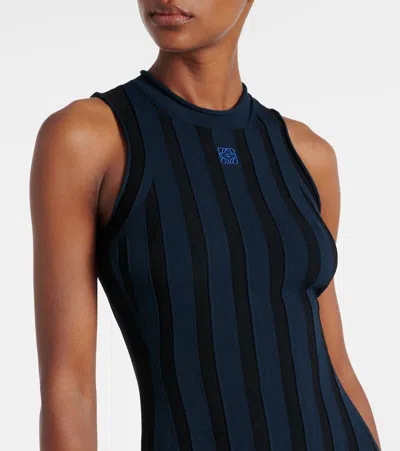 ANAGRAM条纹加长连衣裙