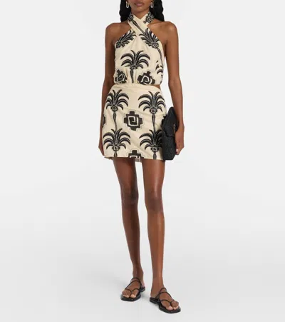 Johanna Ortiz Pintaderas Halter Neck Mini Dress In Multi