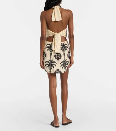 Johanna Ortiz Pintaderas Halter Neck Mini Dress In Multi