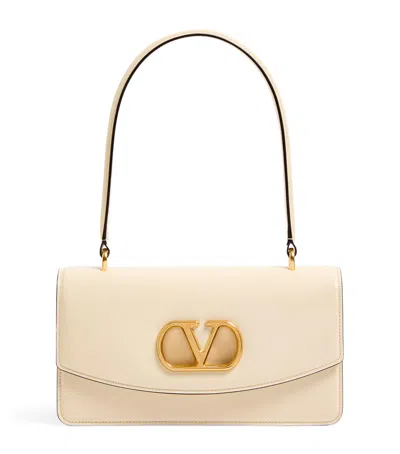 Valentino Garavani  Garavani Vain Bag With Handle In Shiny Calfskin Woman Butter Uni In Nude