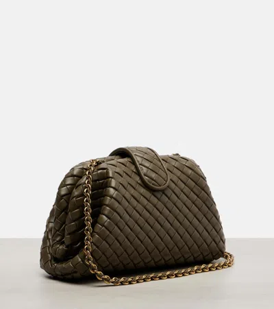 Bottega Veneta Lauren 1980 Small Leather Clutch In Green