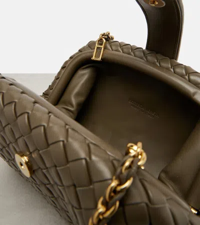 Bottega Veneta Lauren 1980 Small Leather Clutch In Green