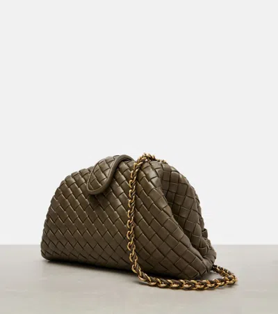 Bottega Veneta Lauren 1980 Small Leather Clutch In Green