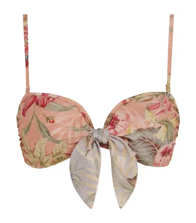 Zimmermann Coco Scarf Bikini Top In Multi