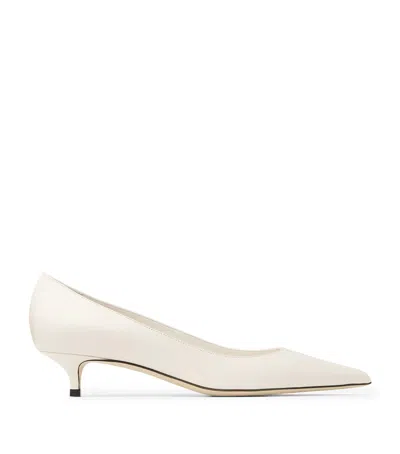 Jimmy Choo Amelia Leather Kitten-heel Pumps In Neutral