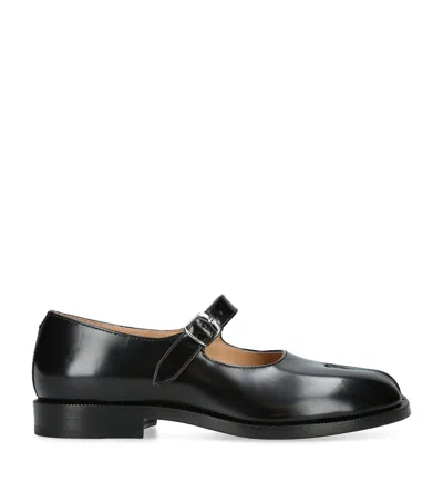 Maison Margiela Bovine Leather Mary Jane Pumps With Sheepskin Detailing And Elegant Buckle Closure In Black