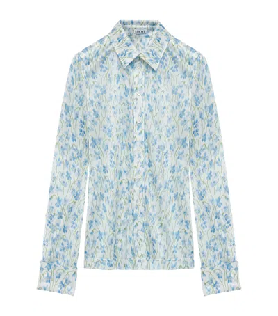 Loewe Floral Print Shirt In Blue