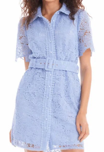 Allison New York Ruthie Short Sleeve Shirt Dress In Cashmere Blue