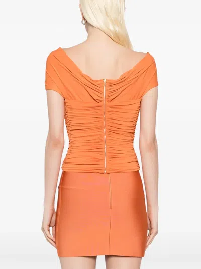 Herve L Leroux Ruched Off Shoulder Multiway Top