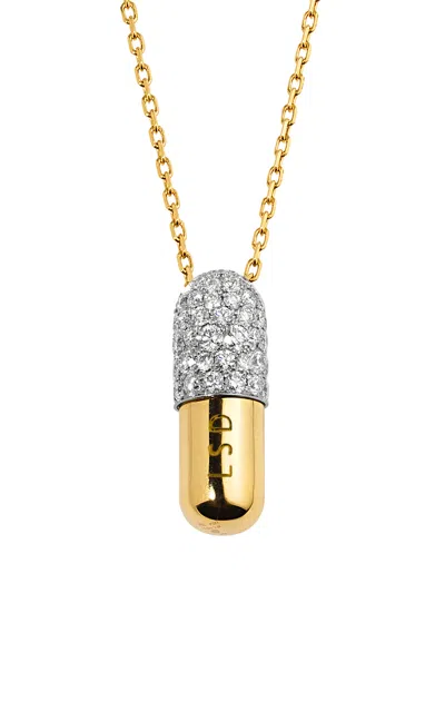 Elior Lsd 18k Yellow Gold Diamond Pill Pendant