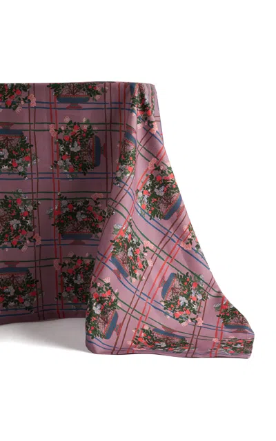 Sophie Williamson Design La Vie En Rose Square Cotton Tablecloth