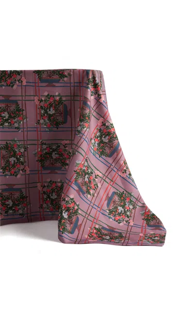 Sophie Williamson Design La Vie En Rose Square Cotton Tablecloth