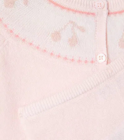 Bonpoint Baby Jenny Baby Wool And Cashmere Sweater And Pants Set In Pink