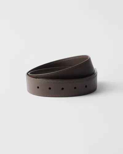 Prada Men's Reversible Saffiano Leather Belt Strap