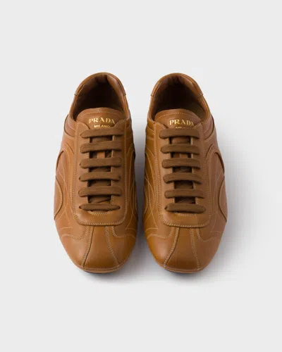 Prada Montecarlo Re-edition 2005 Antiqued Nappa Leather Sneakers In Multi