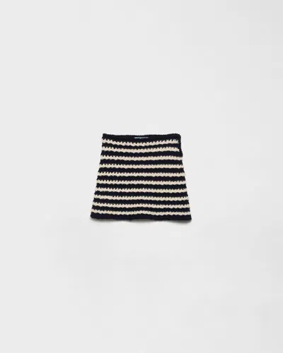 Prada Cotton Crochet Miniskirt