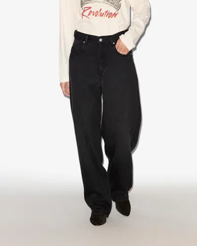 Isabel Marant Dilali Cropped High-rise Straight-leg Jeans In Black