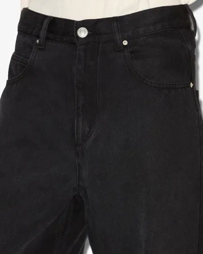 Isabel Marant Dilali Cropped High-rise Straight-leg Jeans In Black