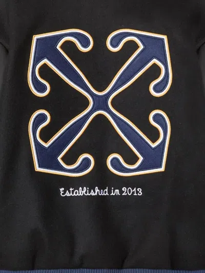 Off-white Ow Patch Varsity In Black