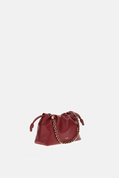 Loewe Flamenco Purse Medium In Burgundy