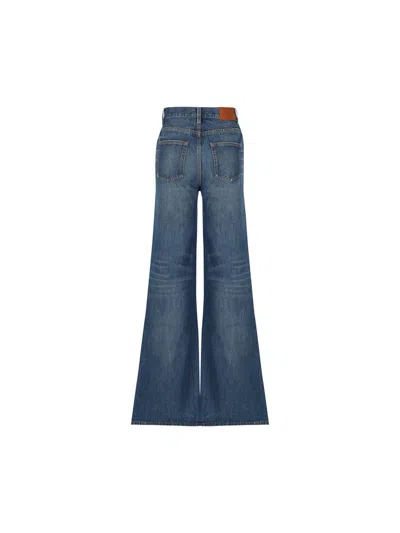 Chloé Chloe' Wide Leg Denim Jeans In Black