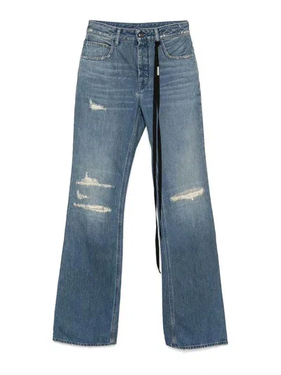 Ann Demeulemeester Jeans With Belt Loops In Blue