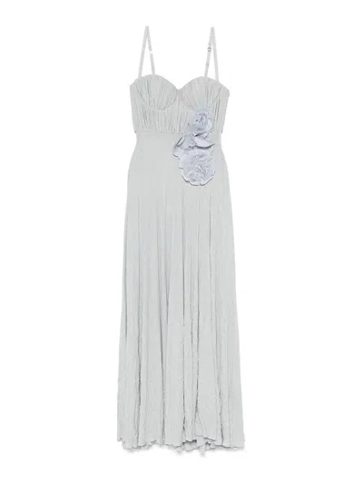Elisabetta Franchi Flower-embroidery Lurex Gown