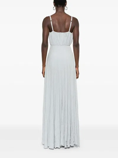 Elisabetta Franchi Flower-embroidery Lurex Gown