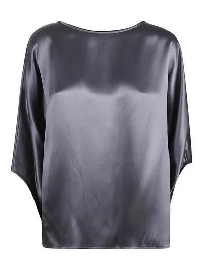 Eleventy Crew Neck Top In Metallic