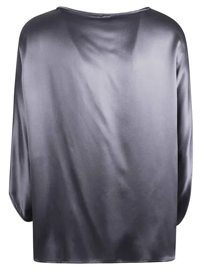 Eleventy Crew Neck Top In Metallic