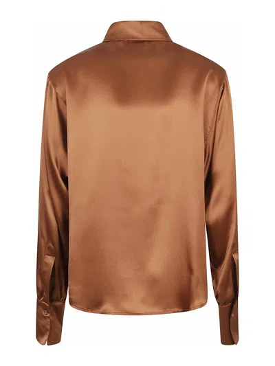 Cri.da Silk Shirt In Gold