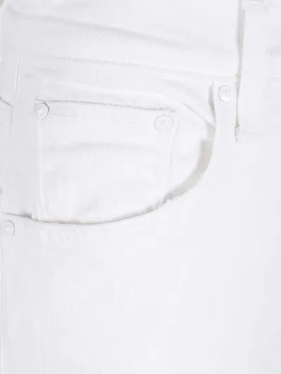 Mother 'the Dodger Sneak' White Five Pocket Jeans