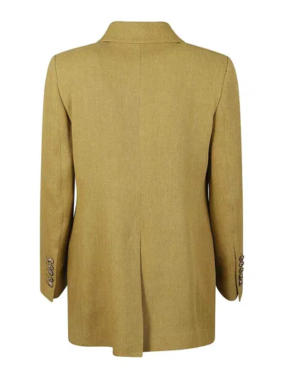 Saulina Linen Jacket In Gold