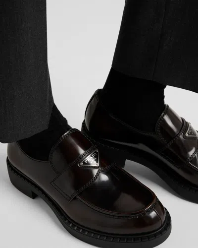 Prada Monolith Leather Loafers