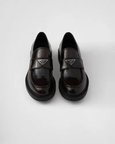 Prada Monolith Leather Loafers