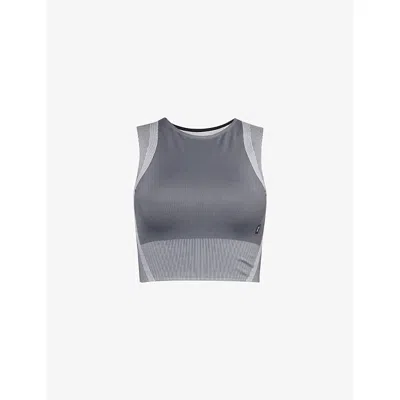On Gray Studio Knit Crop Sport Top