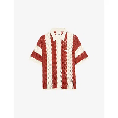 Zadig & Voltaire Womens Judo Ciara Striped Cotton-crochet Shirt In Multi