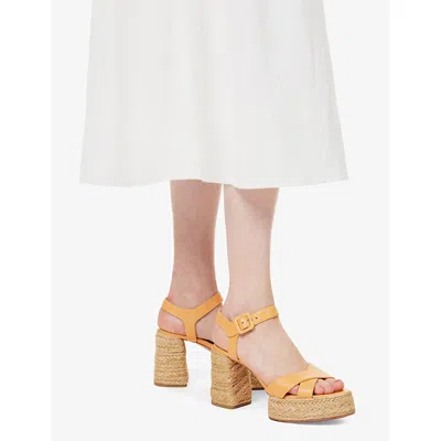 Christian Louboutin Womens Giraffe Calakala 85 Leather Heeled Espadrilles Eur 40 / 7 Uk