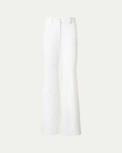 Akris Punto Bootcut Cotton Stretch Denim Pants In White