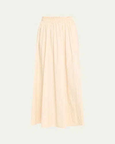 Lafayette 148 Ruched A-line Maxi Skirt In Neutral