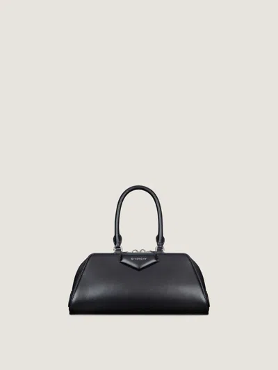 Givenchy Women Antigona East West Small Leather Shoulder Bag In Black