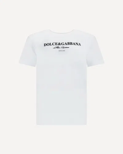 Dolce & Gabbana Cotton T-shirt With Print In White