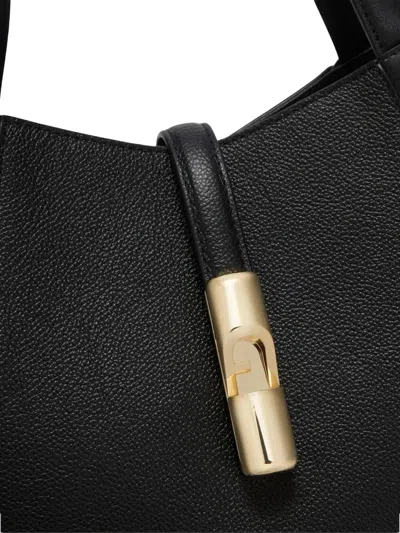 Furla Dual Top Handles Structured Silhouette Shoulder Bag