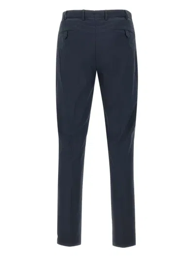 Devore Pleated Trousers In Blue