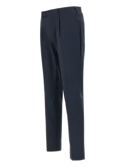 Devore Pleated Trousers In Blue