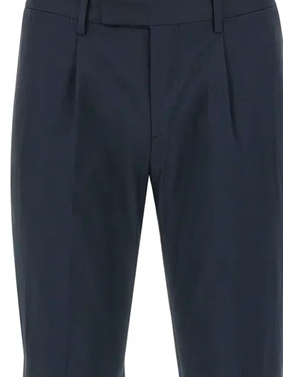 Devore Pleated Trousers In Blue