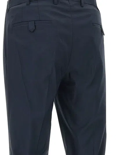 Devore Pleated Trousers In Blue
