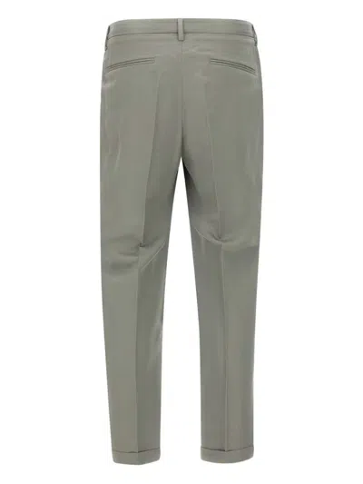 Devore Tailored Pleat-front Trousers In Gray